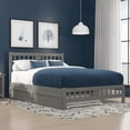 thumbnail image 2 of AFI Tahoe Queen Wood Platform Bed with Headboard Footboard & Twin XL Trundle, Grey, 2 of 7