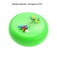 thumbnail image 4 of Matsuzay Soporte para agujas, acolchado, costura, bricolaje, alfiler de succión, cojín de almacenamiento, punto de cruz, forma redonda, caja Artesanía Verde, 4 of 6