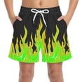 thumbnail image 2 of ATOGUTA Boys Swimming Shorts Bathing Suit Boys Swimsuit Swimwear Quick Dry Swim Trunks Kids Beach Board Shorts Size 4T-15, Green, 2 of 6