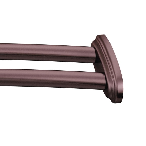 Moen 60-Inch Adjustable Stainless Steel Double Curved Shower Rod, Old World Bronze