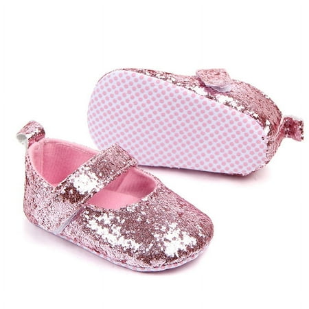 

Floleo Clearance Toddler Girl Soft Sole Crib Shoes Sequins Sneaker Baby Shoes PK/13
