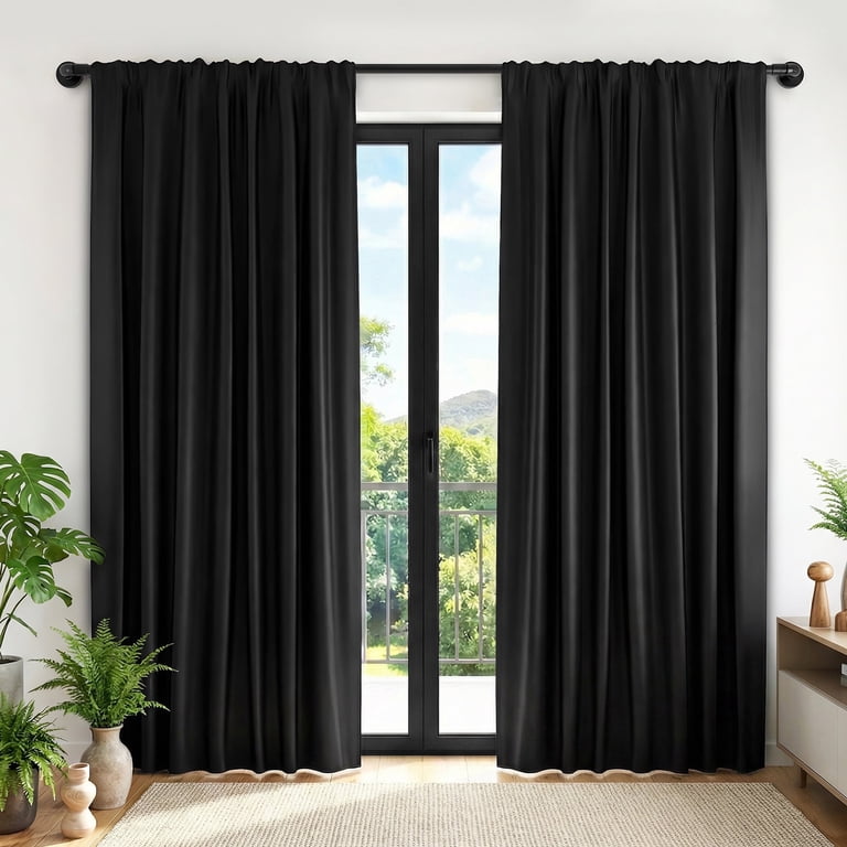 Xueyu Blackout Curtains 52W x 84L Inches, 2 Panels photo 1