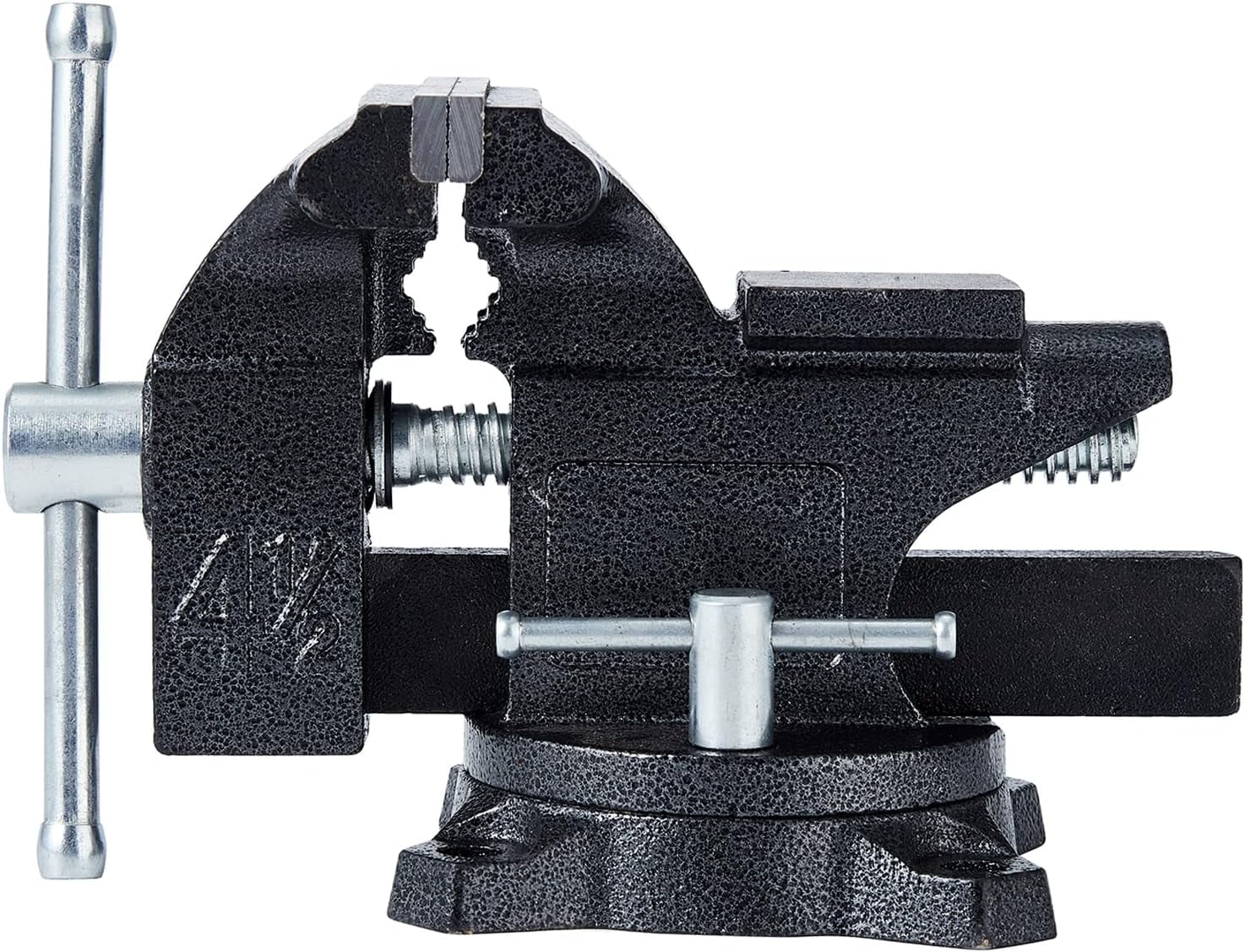 Gloppers Black Bench Vises, 4-1/2"Jaw Width with Swivel Base Table Vise Clamps