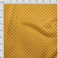 thumbnail image 3 of oneOone Rayon Mustard Yellow Fabric Snowman & Tree Sewing Material Print Fabric By The Yard 56 Inch Wide, 3 of 6