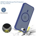 thumbnail image 2 of Designed for Magnetic iPhone 16e Case,[Compatible with MagSafe] [Military Grade Drop Protection] Slim Hybrid Rubber Translucent Matte Shockproof Anti-Fingerprint Phone Case,Darkblue, 2 of 5