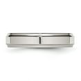 thumbnail image 3 of Auriga Fine Jewelry Stainless Steel Polished 5 mm Ridged Edge Band for Women Size 9, 3 of 7