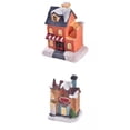 thumbnail image 1 of 2pcs Lighted House Statues Ornaments Light Snow Village Decoration StyleI Macarena Casa de miniaturas, 1 of 8