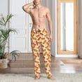 thumbnail image 2 of Mens Pajama Pants, Hot Dog In Heart Soft Sleep & Lounge Pants for Men, Cuteness Casual PJ Bottoms Pants with Pockets, 2 of 7