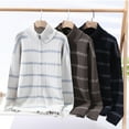 thumbnail image 6 of YueHuiYing Men's Casual Fashion Cardigan Half Stand Collar Patchwork Knitted Cardigan Loose Sweater Loose Outerwear, 6 of 7