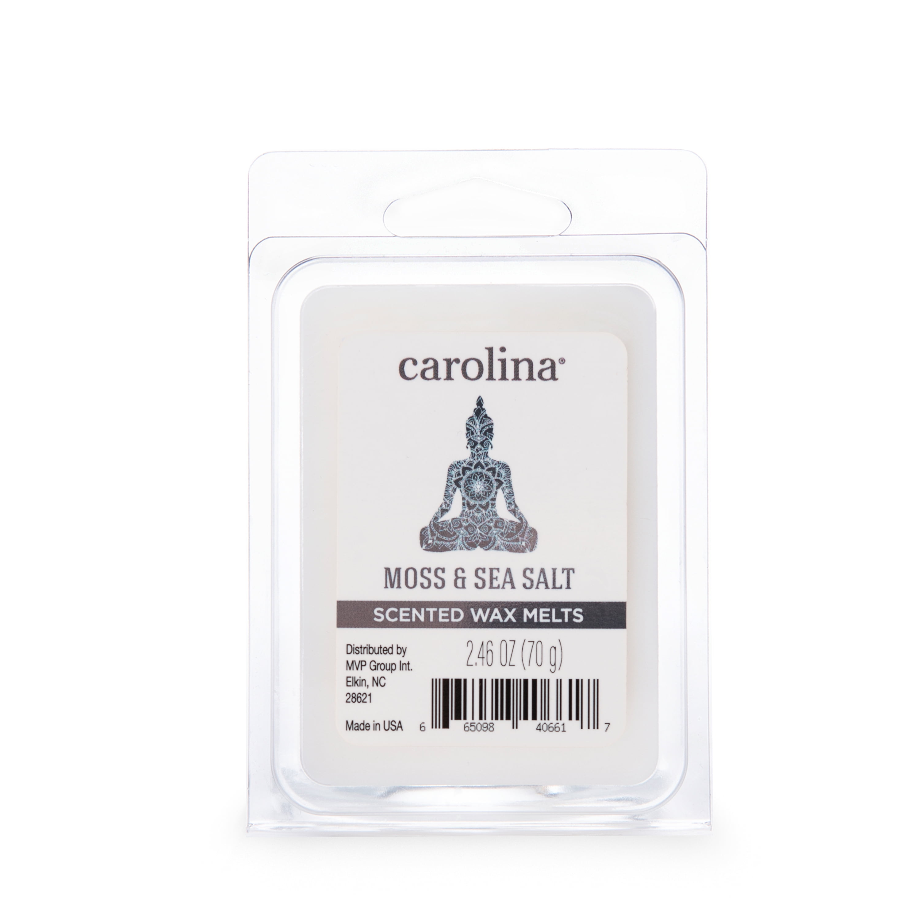Carolina Candle Moss & Sea Salt 2.46 oz Wax Melt, Aromatherapy, 6 Cube, White