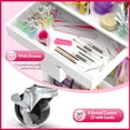 thumbnail image 3 of Carrito organizador de maquillaje SUNALLY con cajón y ruedas, blanco, 3 of 8
