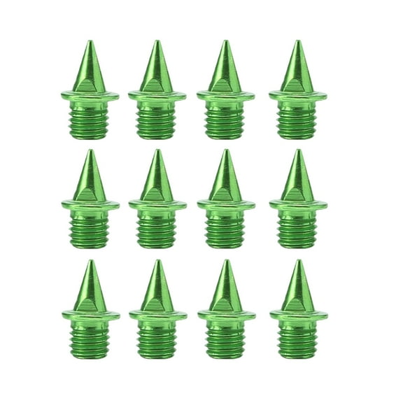 figatia 12 Pieces Track and Field Running Spikes Track Spikes Non Slip Pointed Spikes Track Shoe Spikes for Sports Sprint Competition Green