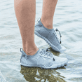 thumbnail image 6 of WOTTE Men's Water Shoes Quick-Dry Barefoot Aqua Socks Slip-on Beach Wide Toe Shoes for Outdoor Sports Snorkeling Surfing Diving, Grey Size 13, 6 of 7