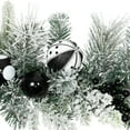 thumbnail image 6 of Northlight Flocked Pine with Harlequin Ornaments and Bows Artificial Christmas Garland - 6' x 8" -, 6 of 9