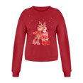 thumbnail image 4 of Sudaderas cortas estampadas de manga larga informales para mujer a la moda navideña Pompotops gfhjh8499, 4 of 4