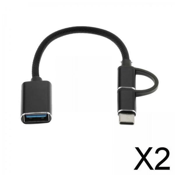 Cable Micro USB de Carga Rápida 2x Hugo Compatible con S7 A10 J6 J4 18 cm