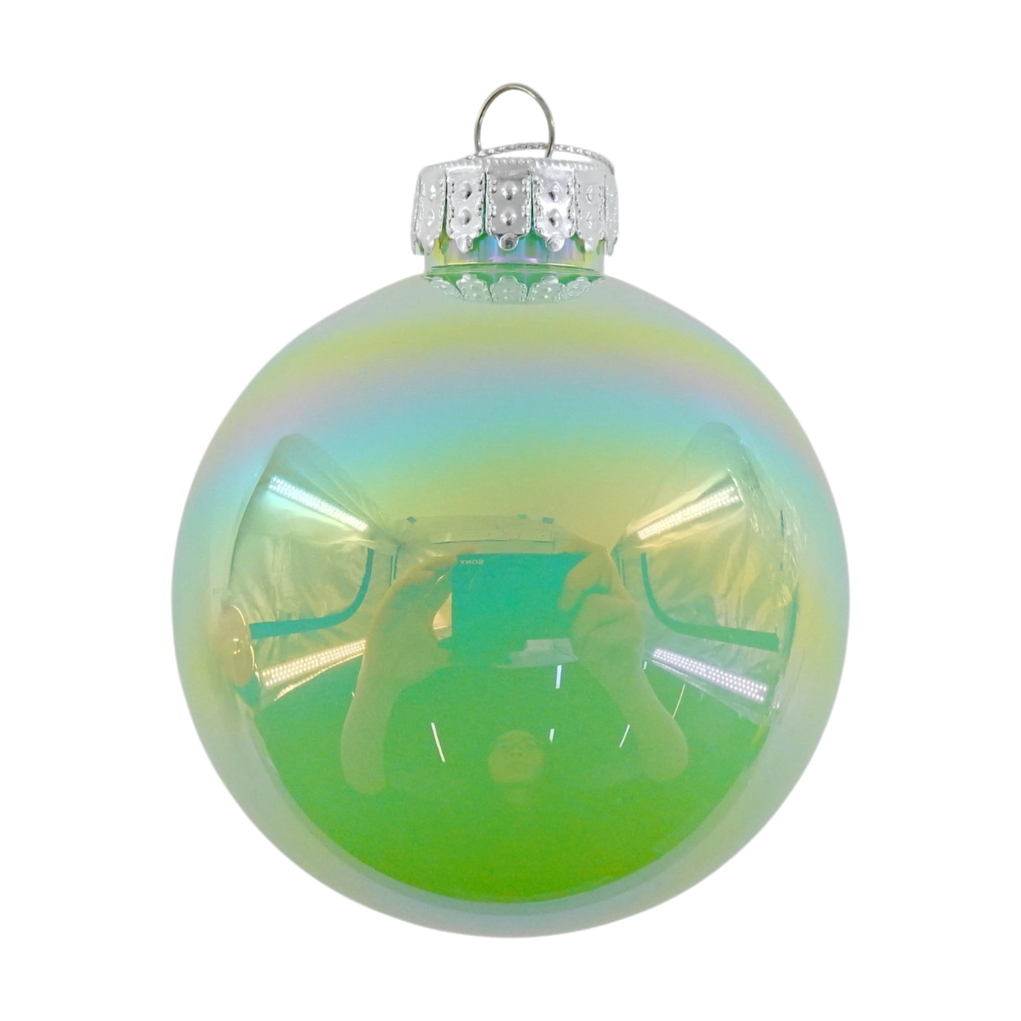 8-Count Multicolor Pastel Iridescent Ball Shatterproof Christmas Ornaments, 4.3", by Holiday Time