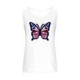 thumbnail image 4 of Qetyuw Women's 4th of July Tank Tops Plus Size Patriotic USA Flag Graphic Tshirts Cotton Sleeveless T-shirts Cami Trendy Crewneck Tanks Going Out Tops for Women, 4 of 4