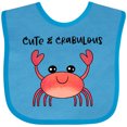 thumbnail image 3 of Inktastic Cute and Crabulous Funny Crab Boys or Girls Baby Bib, 3 of 4