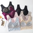 thumbnail image 4 of Sujetador de mujer sexy de encaje de talla grande de una pieza Bralette Top hace que los pechos grandes parezcan más pequeños Push Up Lencería femenina, 4 of 5