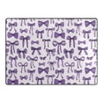 thumbnail image 4 of Ryvnso Purple Bow Area Rug Floor Mats Non-Slip Home Carpet 63 x 48 inch, 4 of 7