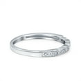 thumbnail image 2 of Half Eternity Round Band Ring Wedding CZ 925 Sterling Silver Size 4, 2 of 5