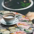 thumbnail image 3 of Ambesonne Floral Fitted Round Tablecloth, Art of Pastel Spring Flowers, 40"- 44" Diameter, Grey and Multicolor, 3 of 5
