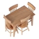 thumbnail image 2 of Muebles para casa de muñecas, 1 mesa, 4 sillas, muebles en miniatura de madera 1:12, juguetes para niños, regalo de decoración, 2 of 8