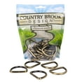 thumbnail image 5 of Country Brook Design® 1 1/2 Inch Brushed Brass Heavy Welded D-Rings, 10 Pack, 5 of 5