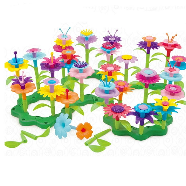 Jouets pour filles de 3, 4, 5, 6 et 7 ans, jeu de construction de jardin de  fleurs, activité éducative, Stem, pour enfants d'âge préscolaire jouet