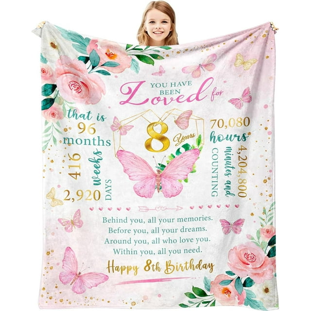 LHSHID 7 Year Old Girl Birthday Gifts Blanket 7 Year Old Girls Gift Birthday Gifts for Seven Year Old Girls Best Presents for 7 Year Old Girls 7 Yr Old Girl Gift 7th Birthday Gifts 50x60in