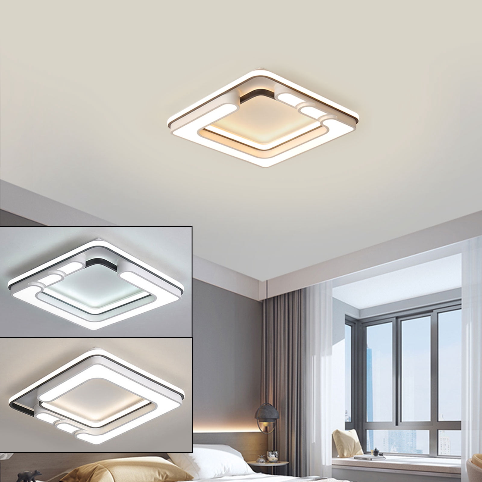 White Square Ceiling Light,&nbsp; Design, Wall Switch & Remote Control, Long-Lasting Durability for Modern Indoor Spaces