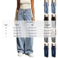 thumbnail image 3 of Zormilly Straight Leg Jeans for Women High Waisted Fashion Baggy Jeans with Pockets Casual Wide Leg Denim Pants, XS-XL, 3 of 6