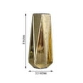 thumbnail image 3 of BalsaCircle 2 Pieces 8" Gold Geometric Mercury Glass Vases Reception Party Centerpieces, 3 of 6