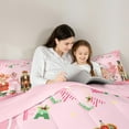 thumbnail image 5 of jejeloiu Merry Christmas Queen Comforter Set,Xmas Nutcracker Soldier Bedding Sets,Pink Ballerina Bedding Comforter Set For Child,Breathable Home Decor Reversible,3pcs, 5 of 8
