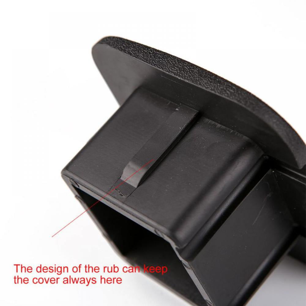 Car Wash Proof Guaranteed 1 1/4 Inch Black Trailer Hitch Receiver Cover Cap Plug 