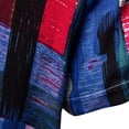 thumbnail image 4 of Camisas Para Hombre Manga Larga Hombres Primavera y Verano Tops Floral Colorido Estampado Casual Camisa de solapa Vacaciones al libre Camisa de manga corta (Blue, M), 4 of 6