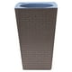 thumbnail image 1 of Jardinera moderna grande y alta con orificios de drenaje | Maceta de plástico ligera con autorriego para uso en interiores y exteriores | Diseño cuadrado con textura de ladrillo | Resistente a la, 1 of 2
