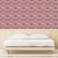 thumbnail image 3 of Ambesonne Peony Peel & Stick Wallpaper for Home, Exotics Flowers Boho Print, 13"x72", Dried Rose and Dark Coral, 3 of 5