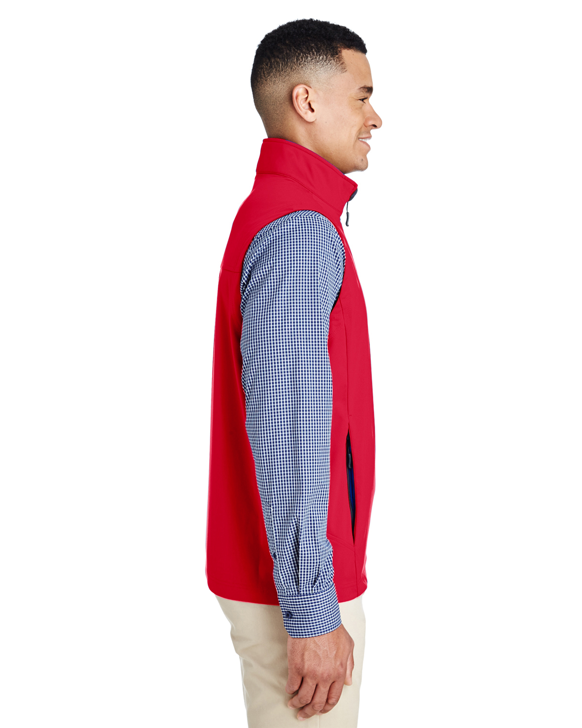 Men's Techno Lite Three-Layer Knit Tech-Shell Quarter-Zip Vest - CLASSIC RED - S - image 3 of 3