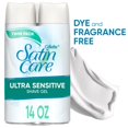 thumbnail image 2 of Gillette Venus Satin Care Ultra Sensitive Skin Shave Gel, Shaving Cream for Women, Fragrance Free, Twin pack, 2 of 12