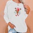 thumbnail image 2 of MIUOWANP Women's Long Sleeve Tops Christmas Fashion Women's Casual Long Sleeve Printed Ladies Short Sweatshirts Tops, 2 of 4