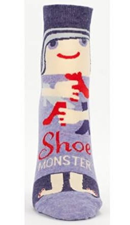 Blue Q Women/'s Crew Socks You/'re Compulsively Awesome You/'re Not Obsessive