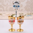 thumbnail image 5 of Rose Engraved Vintage Chalice Metal Shot Glass, Medieval Goblet for Wine and Liquor, Wedding Party Drinkware, Multicolor 6.6x3.5cm, 5 of 9