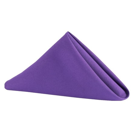 

10 Pcs Polyester Napkin 20 X20 - Purple For Wedding Receptions Baby Showers Quinceaneras Rehearsal Dinners Birthday Parties Catering