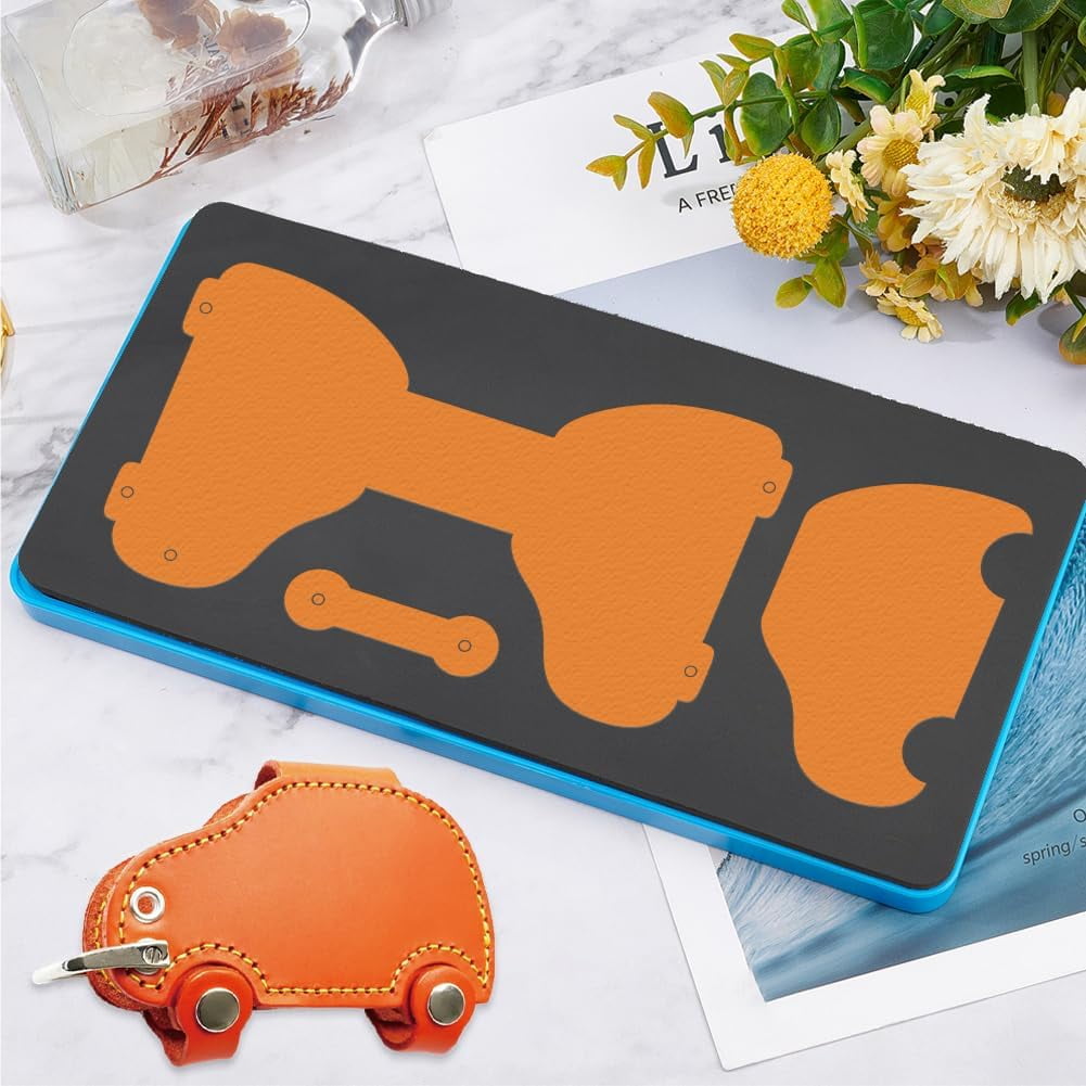 Leather Car Shape Keychain Cutting Dies Vehicle Key Ring Organizer Die Cutter Key Case Holder Wooden Die Cuts Key Hanging Pendant Leather Dies for DIY Art Crafts Car Keys Chain Dies DIY