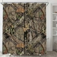 thumbnail image 3 of SPXUBZ Camo Hunting Rustic Camping Decor Fabric Shower Curtains with Hooks,72 x 72 inch, 3 of 5