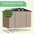 thumbnail image 4 of Sunmthink 8.5 x 5.6 FT Outdoor Storage Shed with Base Frame, Tool Shed with Lockable Door, Galvanized Metal Shed for Garden, Backyard, Patio, Lawn(Floor not included), 4 of 11