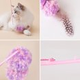 thumbnail image 3 of Cat Teaser Faux Feather: Plush Elastic Rope Interactive Kitten Wand Pet Play Toy, 3 of 6