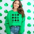 thumbnail image 6 of St. Patrick's Day Sweatshirt, Lucky Day Clover Design, Green Shamrocks Unisex Pullover, Casual Irish Celebration Apparel, Soft Cotton Blend, 6 of 7